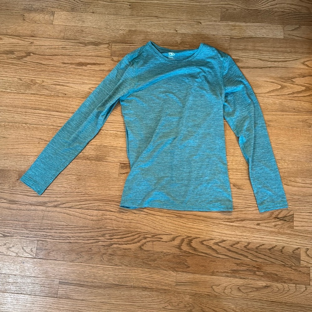 Women’s Athletic Works blue long sleeve athletic shirt size S